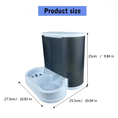 Large Capacity Pet Feeders with Water Dispenser Small Dog Cats Bowl Automatic Water Dispenser Watering Feeding Supply M68E