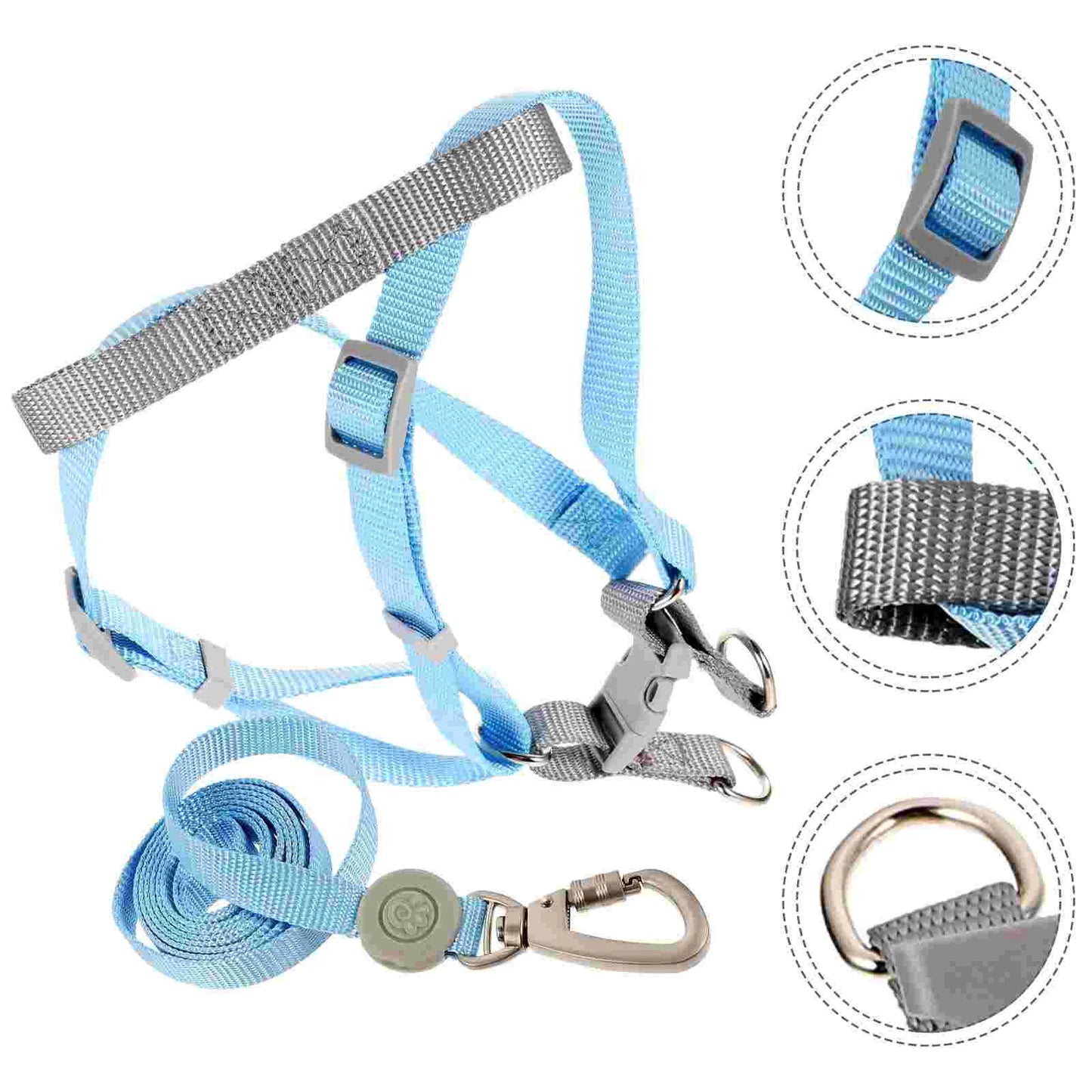 Adjustable Dog Harness Service Vest Leash Puppy Set Large for Dogs Polyester Collars Small