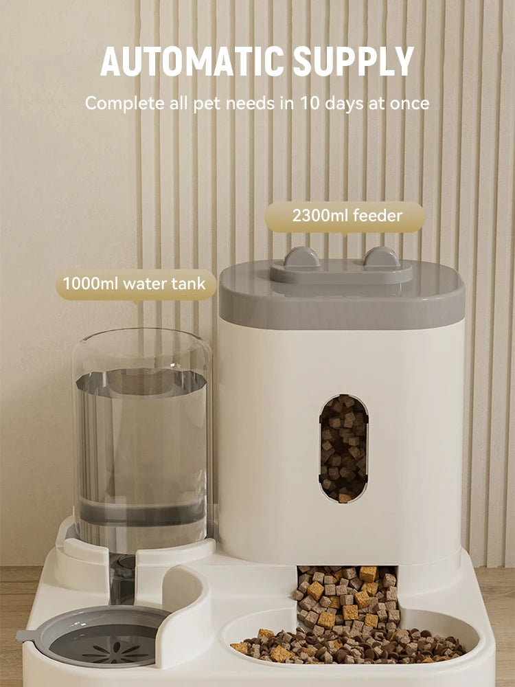 Automatic Cat Feeding and Water Dispenser Automatic Feeder Water Troughs for Cats Feeding&Watering Supplies Pet Accessories