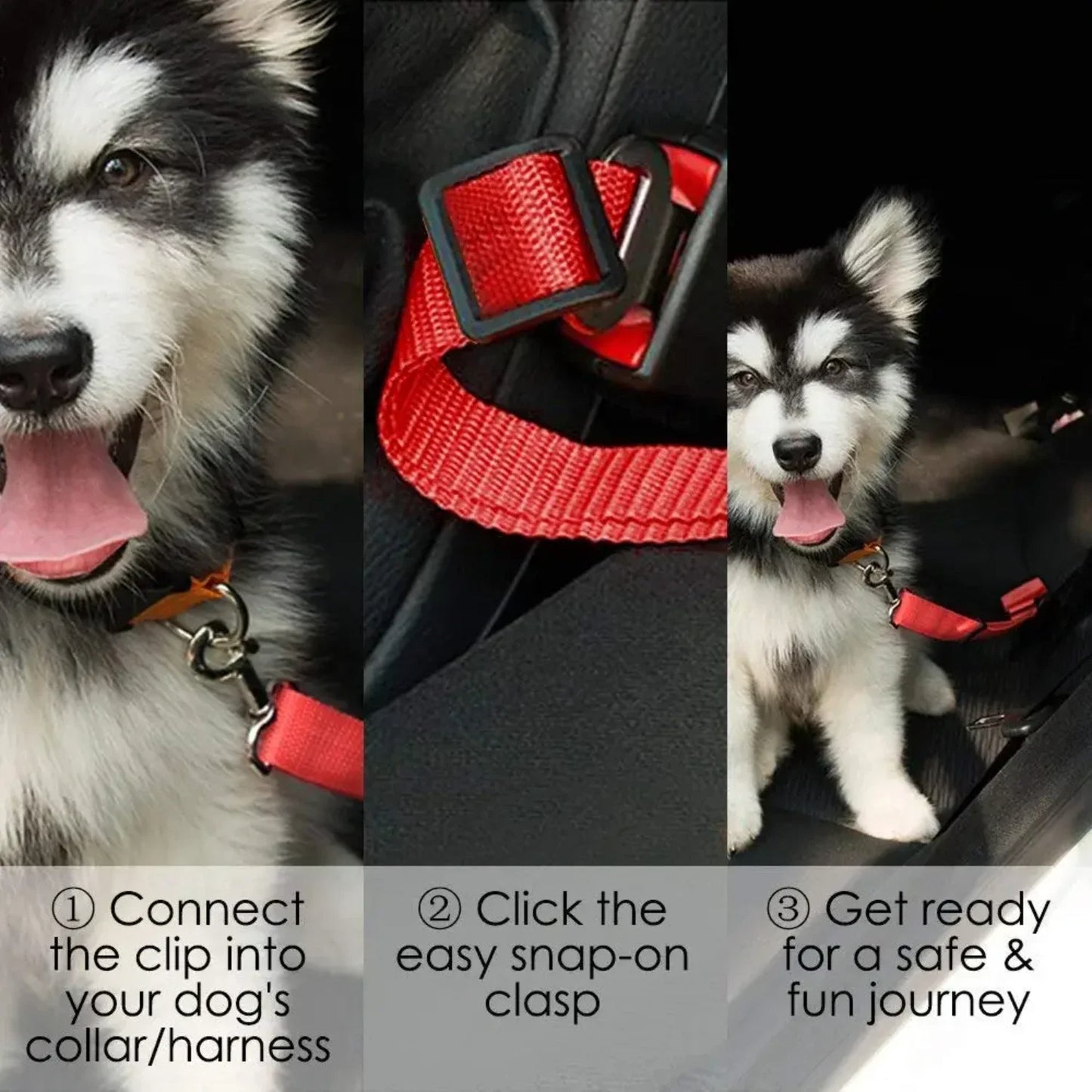 Ensure Your Precious Pet's Safety and Happiness on the Road with this Secure, Adjustable, and Comfortable 1pc Travel Harness Sea