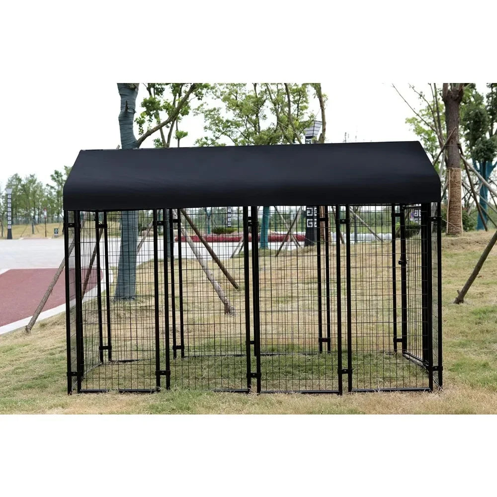 Dog Large Black Pet Welded Rectangular Outdoor Wire Crate Kennel for Cat House for Dogs 102 X 48 X 72 Inches Freight Free Home