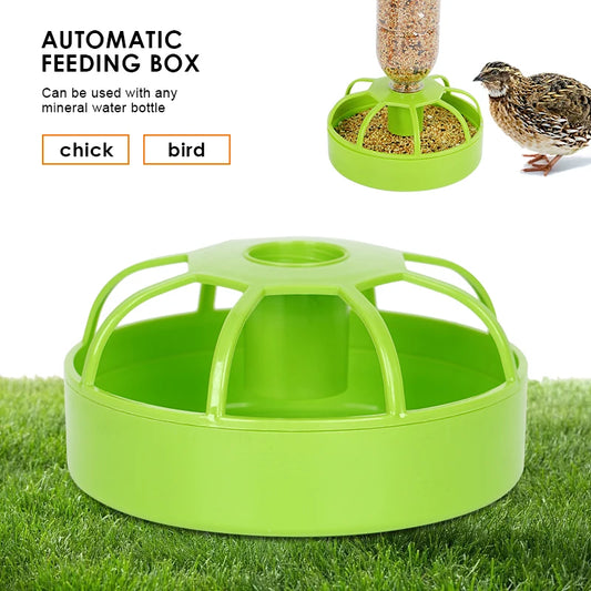 Bird Feeder Automatic Watering Dual Purpose Eight Grid Large Capacity Convenient Chicken Bird Parrot Feeding Box Pet Supplies