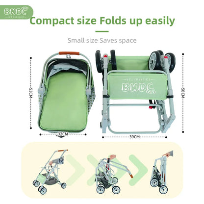 Cat Dog Easy Walk Folding Travel Carrier Carriage Pet Stroller Small And Middle Pet Is Suitable