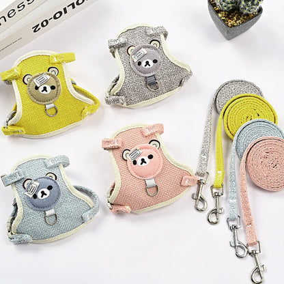 Cute Dog Strap Leash Small Pet Cat Bunny Collar Chest Strap Dog Rope Maltese Chihuahua Puppy Leash Ultra Small Pet Harness New