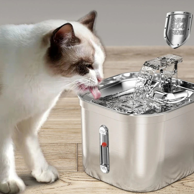 2.20L Automatic Cats Water Fountain Quiet Watering Feeding Bowl Pet Fountain Dog Supplies Cats Drinking Fountain Low Noise