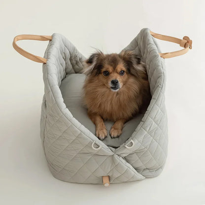 Jamhoo Dog Carrier Handbag Luxury Car Seat Pet Travel Bed for Small Dogs Cat Portable Washable Puppy Carrier Tote Safety Pet Bag