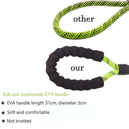 1.5M/2M/3M Large Dog Rope Round 1.2CM Nylon Pet Leash Strengthen Reflective Rope Walking Dog Traction Collar Harness Dog Lead