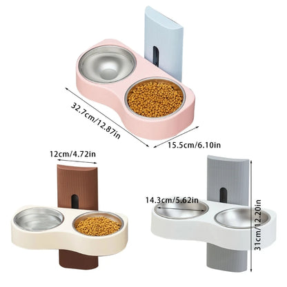 Detachable Cats Watering Eatting Bowl Double Bowl Pet Plastic Bowl Wall Mounted Bowl for Dog Watering Feeding Bowl Dropshipping