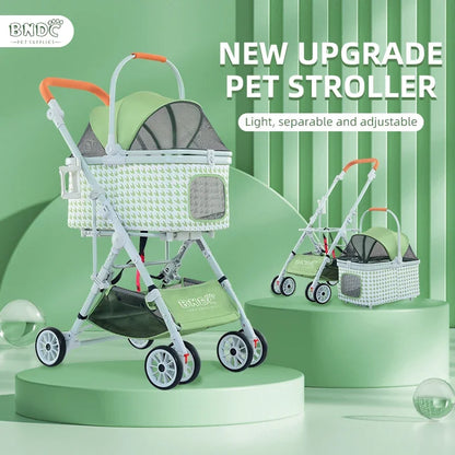 Cat Dog Easy Walk Folding Travel Carrier Carriage Pet Stroller Small And Middle Pet Is Suitable