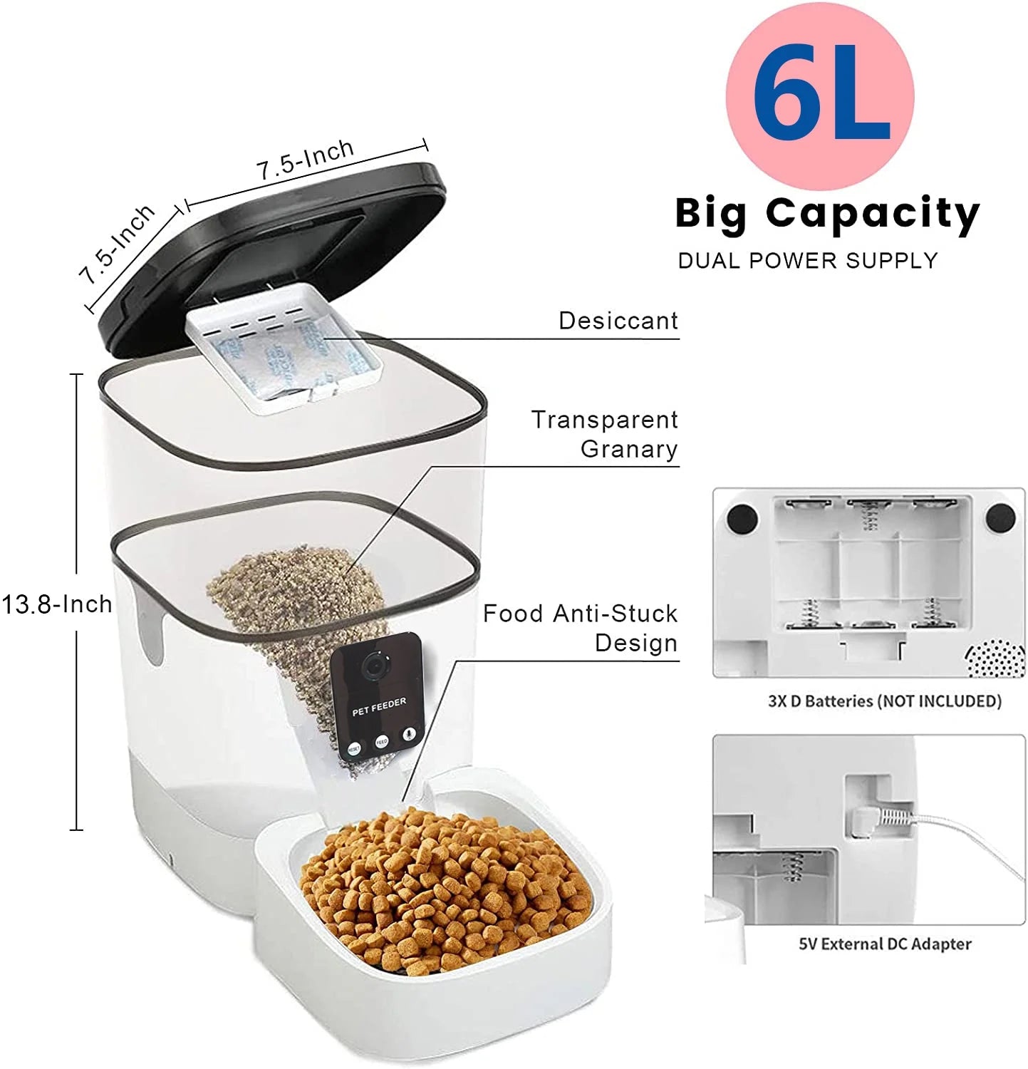 Automatic Pet Feeder with Camera & App Control